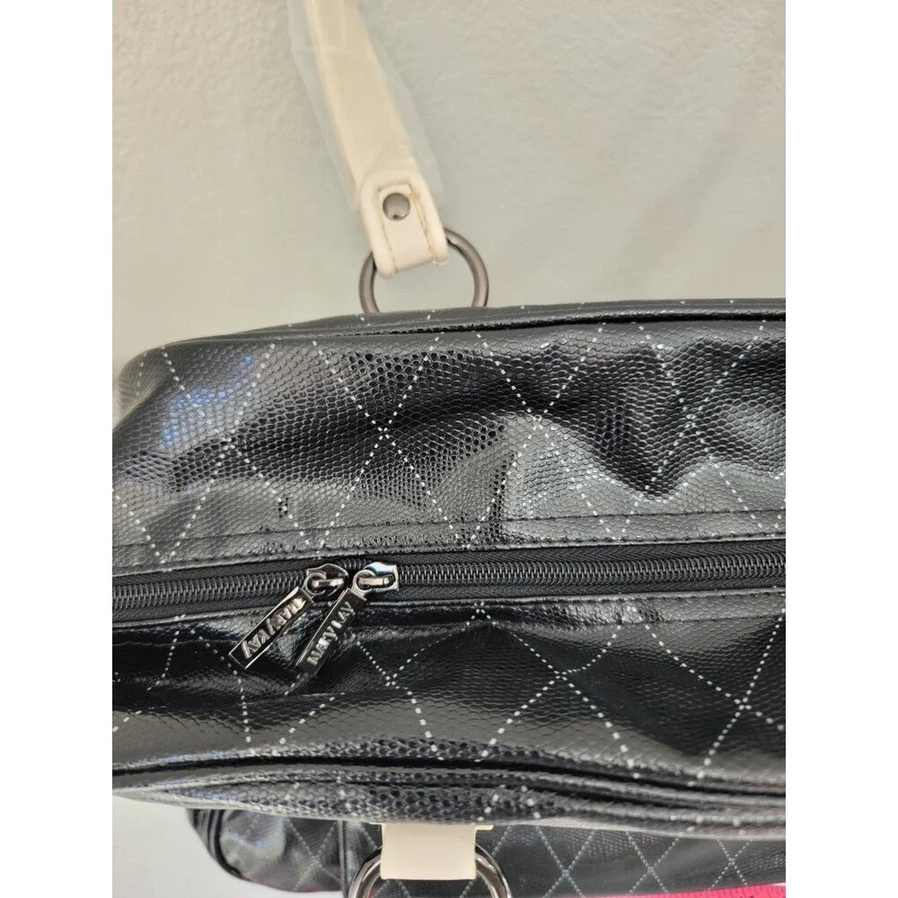 Mary Kay Black Ivory Cosmetic Makeup Travel Bag Organizer Case w/ Storage Cover